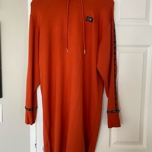 Calvin Klein Orange Long Sleeve Dress